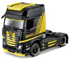 Maisto Custom Rigs-Mercedes-Benz Actros 1851 černo-žlutá / měřítko 1:64 / od 3 let