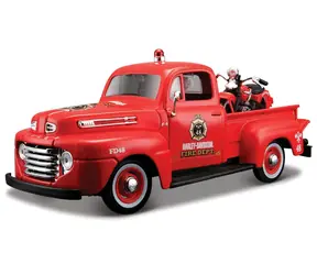 Maisto Harley-Davidson Custom 1948 Ford F-1 Pick up + 1936 EL Knucklehead / měřítko 1:24 / od 8 let