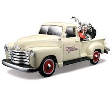 Maisto Harley-Davidson Custom 1950 Chevrolet 3100 Pickup + 2001 FLSTS Heritage Springer / měřítko 1:24 / od 8 let