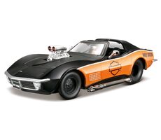 Maisto Harley-Davidson Custom 1970 Chevrolet Corvette černo-oranžová / měřítko 1:24 / od 8 let