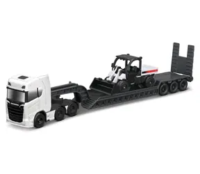 Maisto Mini pracovní stroje - Sada tahače Scania 770S s přívěsem + Toolcat 5600 / od 8 let