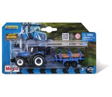 Maisto Mini pracovní stroje - Traktor s přívěsem - více druhů / od 3 let