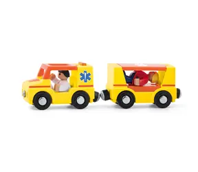 Woody Autíčka k vláčkodráze - Ambulance 4ks / od 3 let