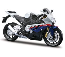 Maisto BMW S 1000 RR bílá / měřítko 1:12 / podstavec / od 3 let