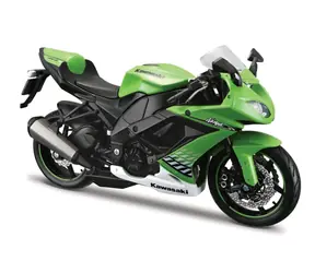 Maisto Kawasaki Ninja ZX-10R zelená / měřítko 1:12 / podstavec / od 3 let