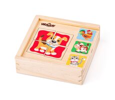 Woody Minipuzzle - Zvířátka v krabičce / od 2 let