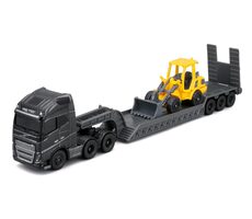 Maisto Mini pracovní stroje - Sada tahače Volvo FH16 s přívěsem + Volvo L25H / od 8 let