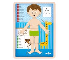 Woody Puzzle Lidské tělo - Kluk SK / od 3 let