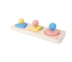 Hape Montessori základní tvary na desce se zrcátkem / od 10 měsíců