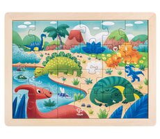 Hape Puzzle - Dinosauři / 24 délků / od 3 let