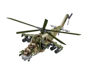 Sluban Model Bricks M38-B1137 Bojový vrtulník MI-24S / LEGO - kompatibilní / Počet figurek|dílků: 3|893 / od 12 let