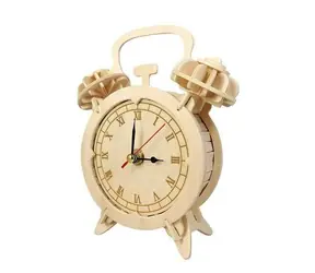 Woodcraft Dřevěné 3D puzzle budík / od 8 let / Obtížnost: jednoduchá