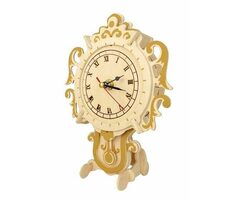 Woodcraft Dřevěné 3D puzzle hodiny na stojánku / od 8 let / Obtížnost: střední