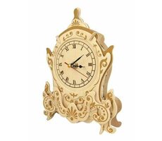 Woodcraft Dřevěné 3D puzzle hodiny skřítek / od 8 let / Obtížnost: střední