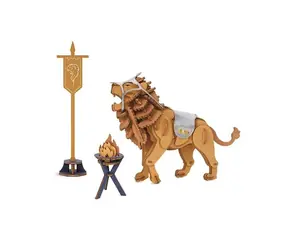 RoboTime 3D dřevěné puzzle Bojovný lev - Warior Lion / od 8 let / 106 dílků / Obtížnost: jednoduchá