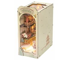 RoboTime 3D dřevěné puzzle Zarážka na knihy "Falling Sakura" / od 14 let / 240 dílků / Obtížnost: střední