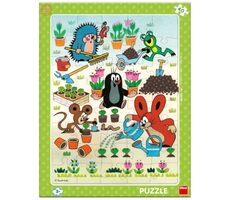 DINO Deskové puzzle Krtek zahradník / 40 dílků / od 3 let