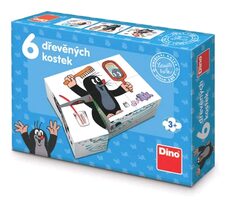 DINO Dřevěné obrázkové kostky Krtek 6 ks / od 3 let