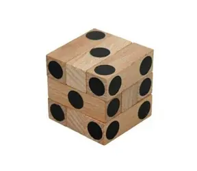 Česká dřevěná hračka Dřevěný hlavolam kostka Cube / od 3 let