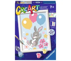 Ravensburger CreArt Létající zajíček s balónky (se třpytivými kamínky) / od 7 let