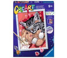 Ravensburger CreArt Kotě s medvídkem (se třpytkami)