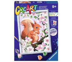 Ravensburger CreArt Roztomilá veverka (se třpytkami) / od 9 let
