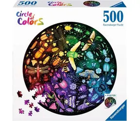Ravensburger Kruhové puzzle: Svět hmyzu / 500 dílků / od 12 let