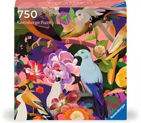 Ravensburger Art & Soul: Barevní ptáci a květy / 750 dílků / od 14 let