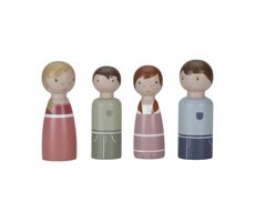 Little Dutch Sada dřevěných panenek Family Rosa / od 3 let