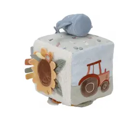 Little Dutch Kostka textilní s aktivitami Farma / od narození