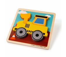 Bigjigs Toys Vkládací puzzle Bagr / od 12 měsíců