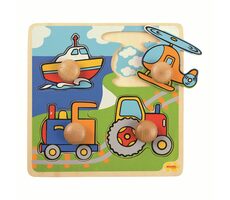 Bigjigs Toys Vkládací puzzle doprava / od 12 měsíců