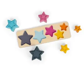 Bigjigs Toys Vkládací puzzle Hvězdy / od 1 roku