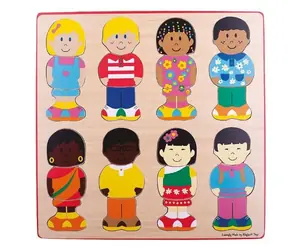 Bigjigs Toys Vkládací puzzle kamarádi / od 1 roku