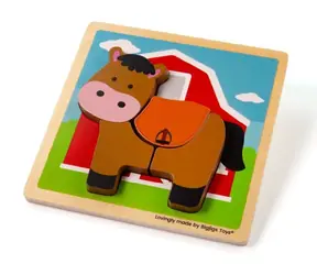 Bigjigs Toys Vkládací puzzle Koník / od 1 roku