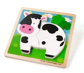 Bigjigs Toys Vkládací puzzle Kravička / od 1 roku