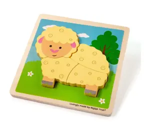Bigjigs Toys Vkládací puzzle Ovečka / od 1 roku