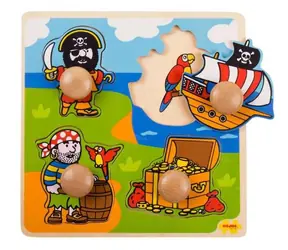 Bigjigs Toys Vkládací puzzle piráti / od 1 roku