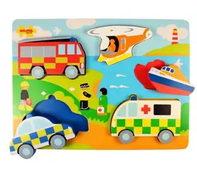 Bigjigs Toys Vkládací puzzle záchranáři / od 1 roku