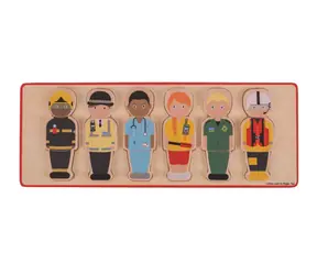 Bigjigs Toys Vkládací puzzle záchranářský tým / od 1 roku