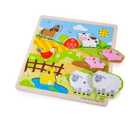 Bigjigs Toys Vkládačka se zvukem Farma / od 1 roku