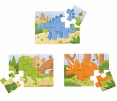 Bigjigs Toys Puzzle 3v1 dinosauři / od 2 let
