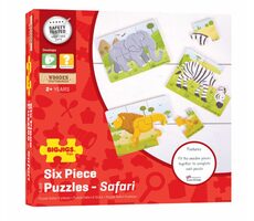 Bigjigs Toys Puzzle 3v1 safari zvířátka / od 2 let