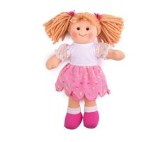 Bigjigs Toys Látková panenka Darcie 28 cm / od 0 let