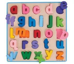 Bigjigs Baby Dřevěné puzzle Abeceda malá písmena / od 18 měsíců