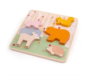 Bigjigs Baby Dřevěné puzzle Woodland / od 1 roku