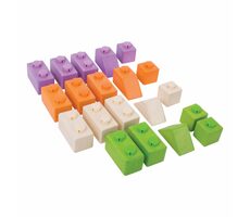 Bigjigs Baby Dřevěné Spojkostky Basic set / od 1 roku
