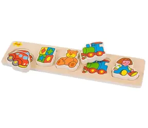 Bigjigs Baby Dřevěné vkládací puzzle hračky / od 1 roku