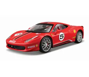 Bburago Ferrari Racing 458 Challenge červená / měřítko 1:24 / od 3 let