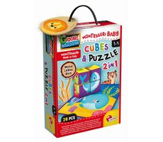 Liscianigioch Montessori Dřevěné kostky a puzzle / od 1 roku